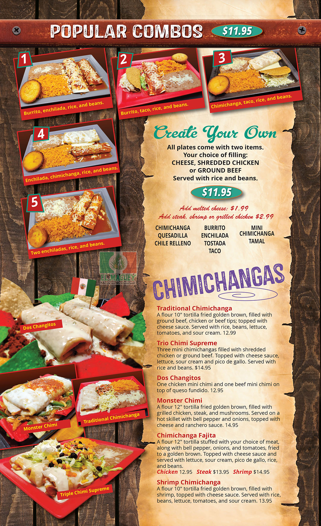 El Maguey Mexican Restaurant Bridgeton menu