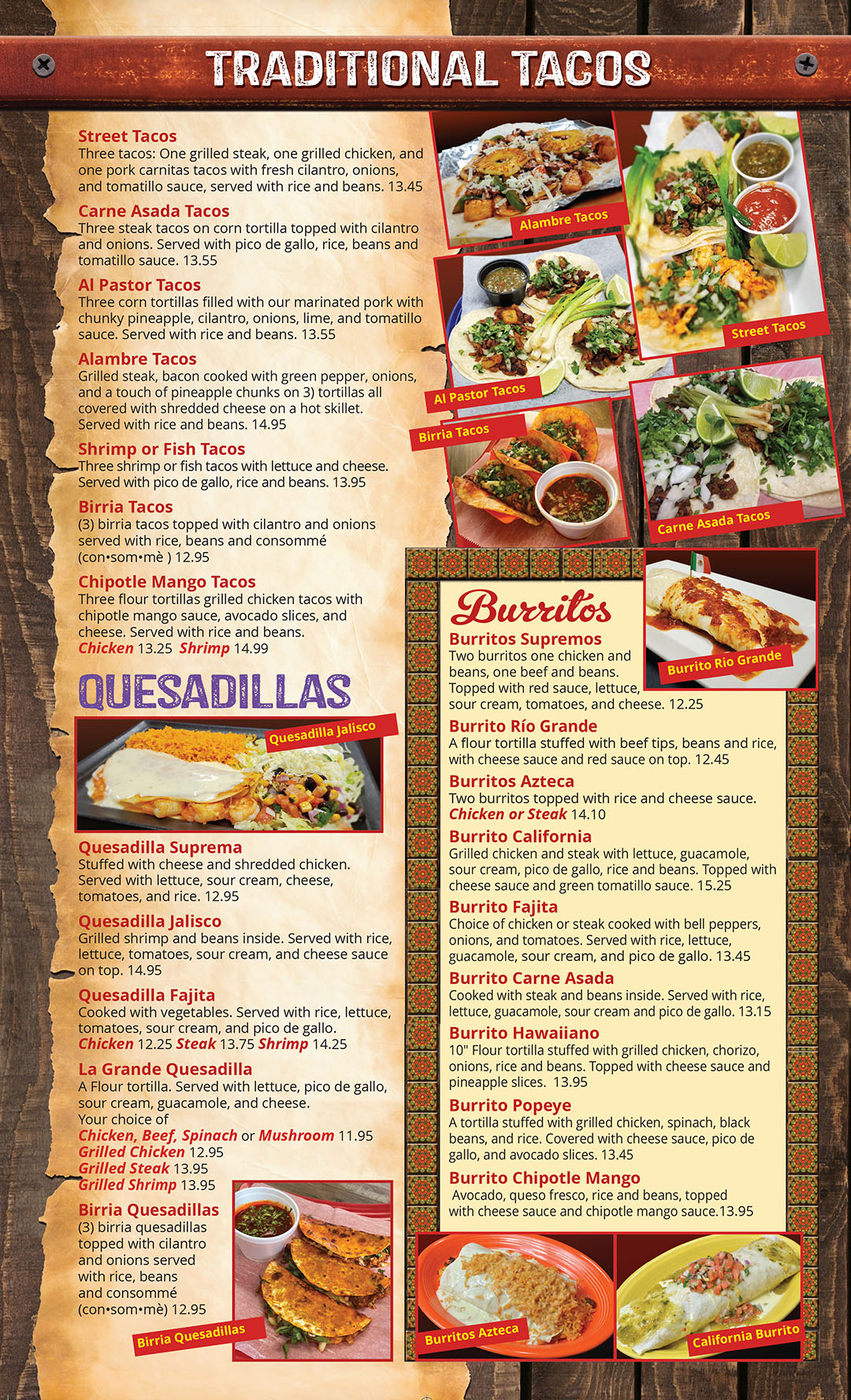 El Maguey Mexican Restaurant Bridgeton menu