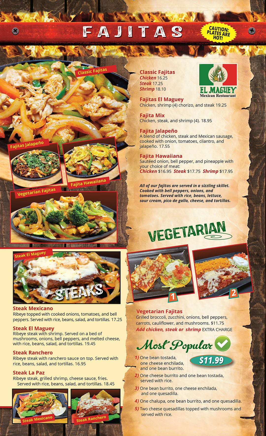 El Maguey Mexican Restaurant Bridgeton menu