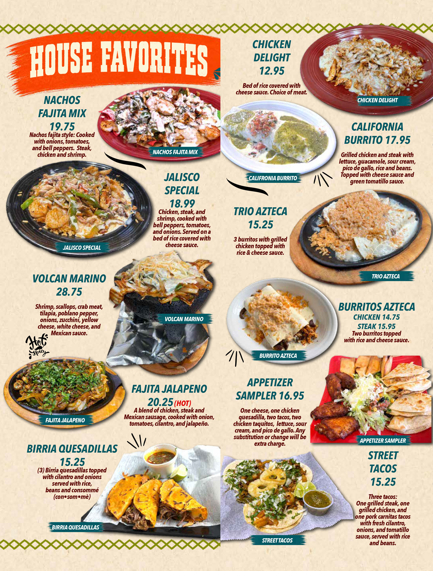 El Maguey Mexican Restaurant Bridgeton menu